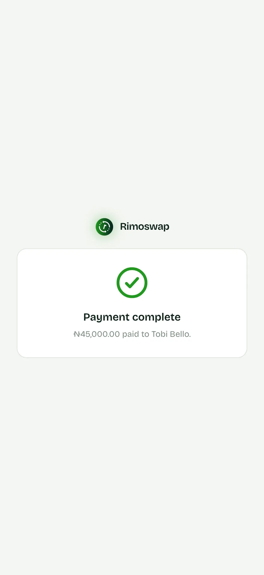 Rimoswap For business in light mode